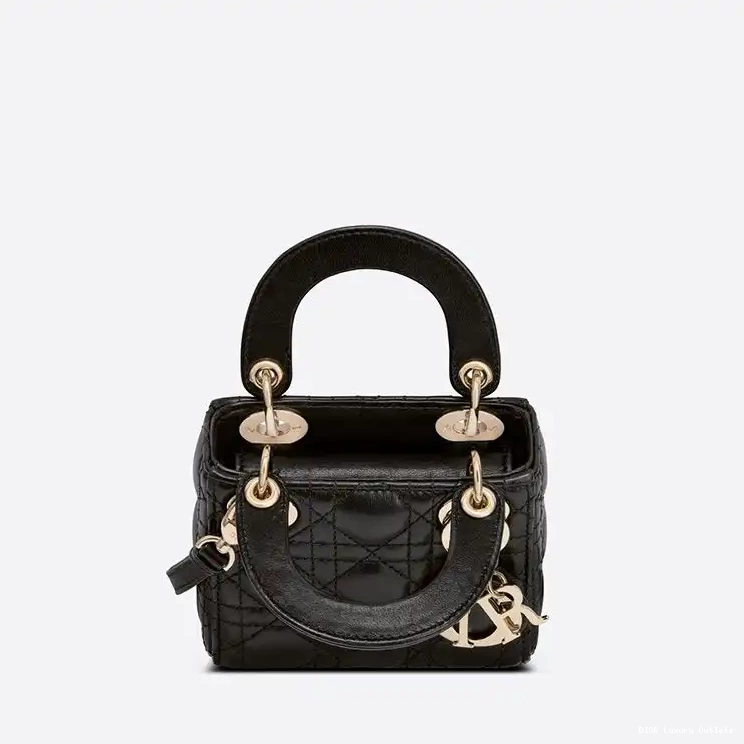 Cheap Lambskin Black Cannage Micro Dior Lady Bag 0518 Luxury